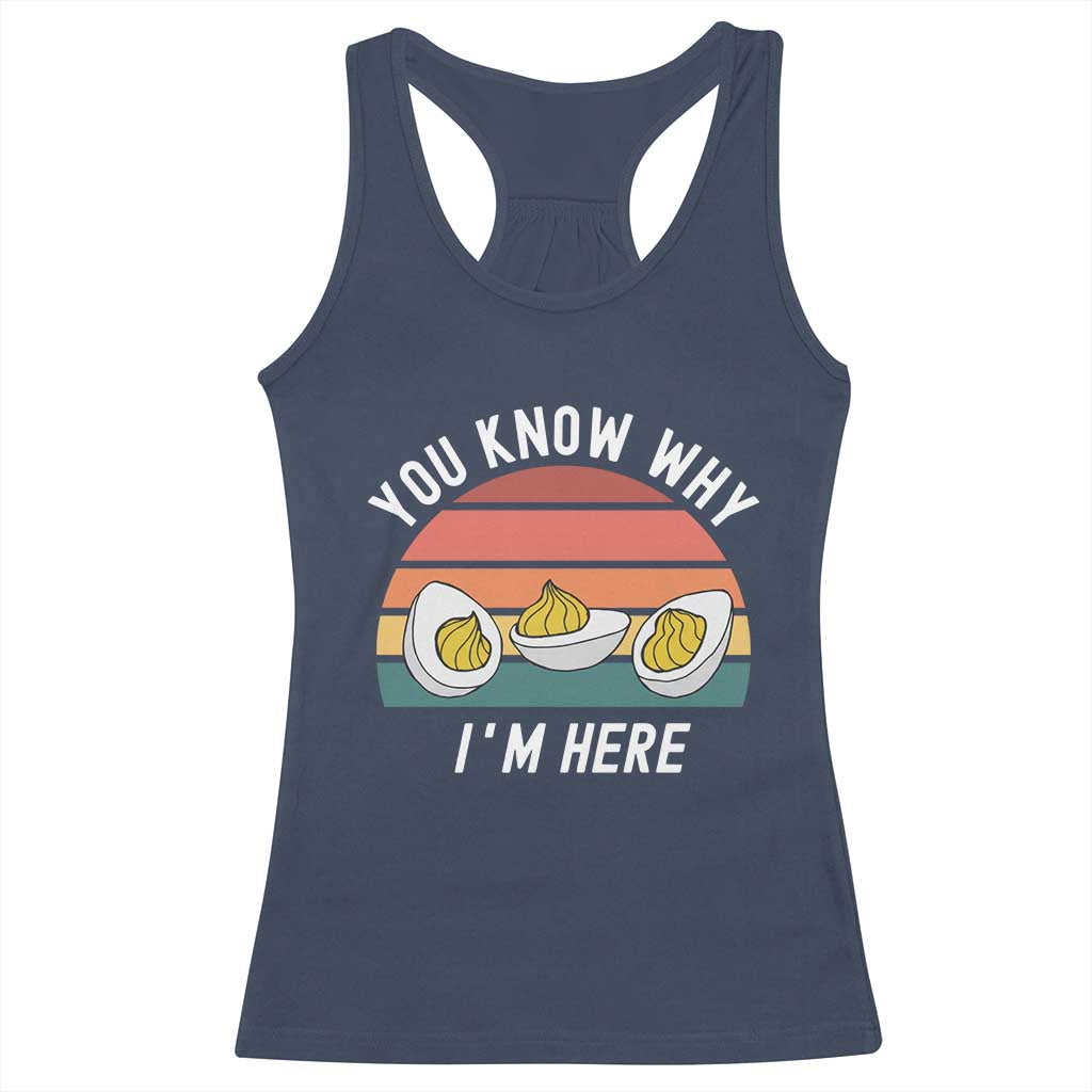 Funny Thanksgiving Dinner Racerback Tank Top You Know Why I Am Here - Wonder Print Shop