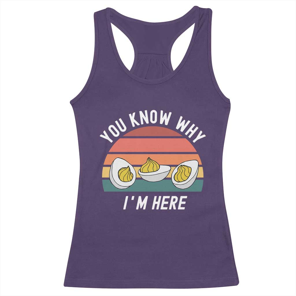 Funny Thanksgiving Dinner Racerback Tank Top You Know Why I Am Here - Wonder Print Shop