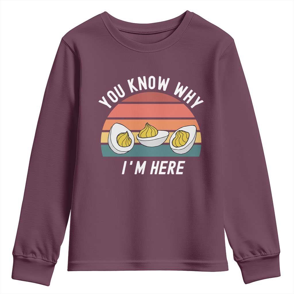 Funny Thanksgiving Dinner Youth Sweatshirt You Know Why I Am Here - Wonder Print Shop
