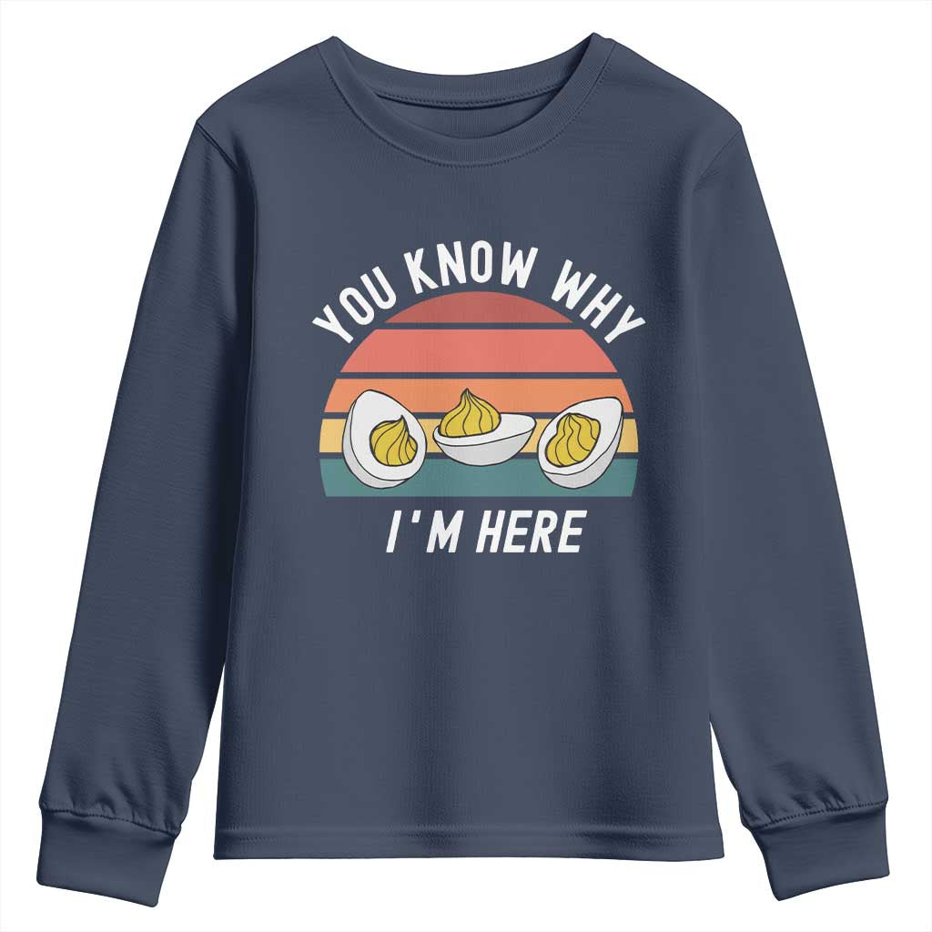 Funny Thanksgiving Dinner Youth Sweatshirt You Know Why I Am Here - Wonder Print Shop