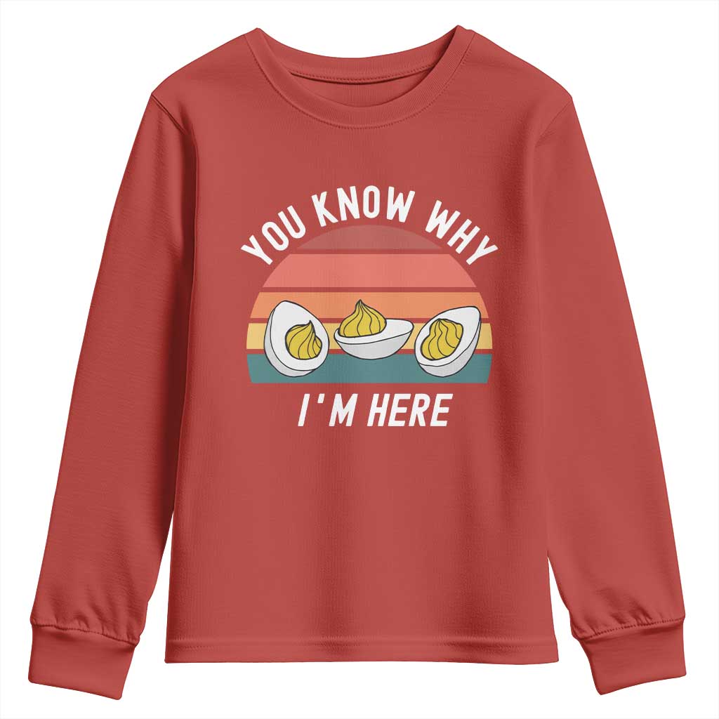 Funny Thanksgiving Dinner Youth Sweatshirt You Know Why I Am Here - Wonder Print Shop