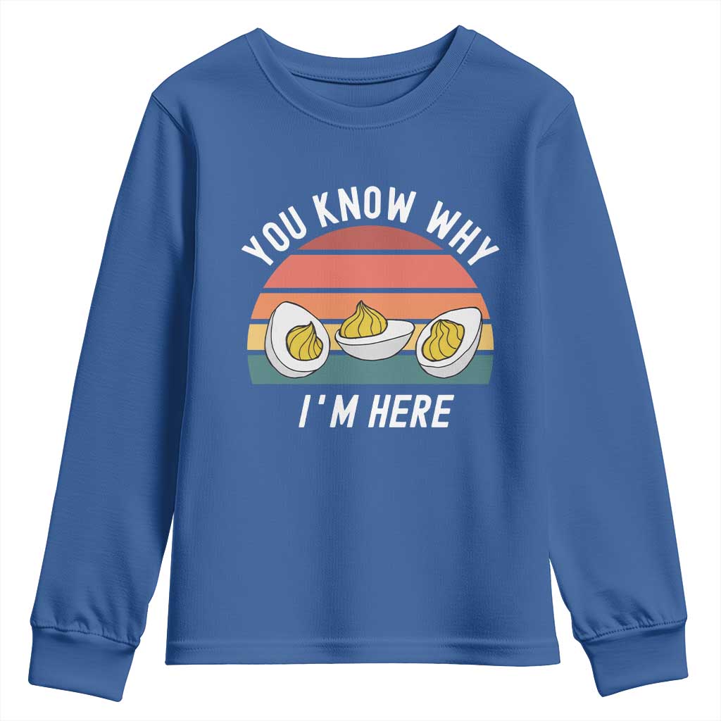 Funny Thanksgiving Dinner Youth Sweatshirt You Know Why I Am Here - Wonder Print Shop