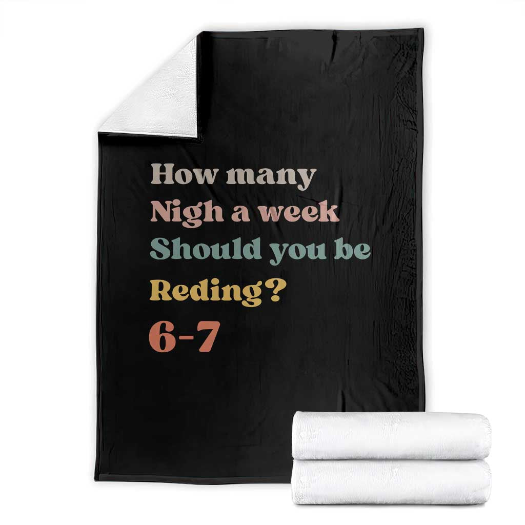 67 Six Seven Meme Throw Blanket How Many Nights Reading 67 - Wonder Print Shop