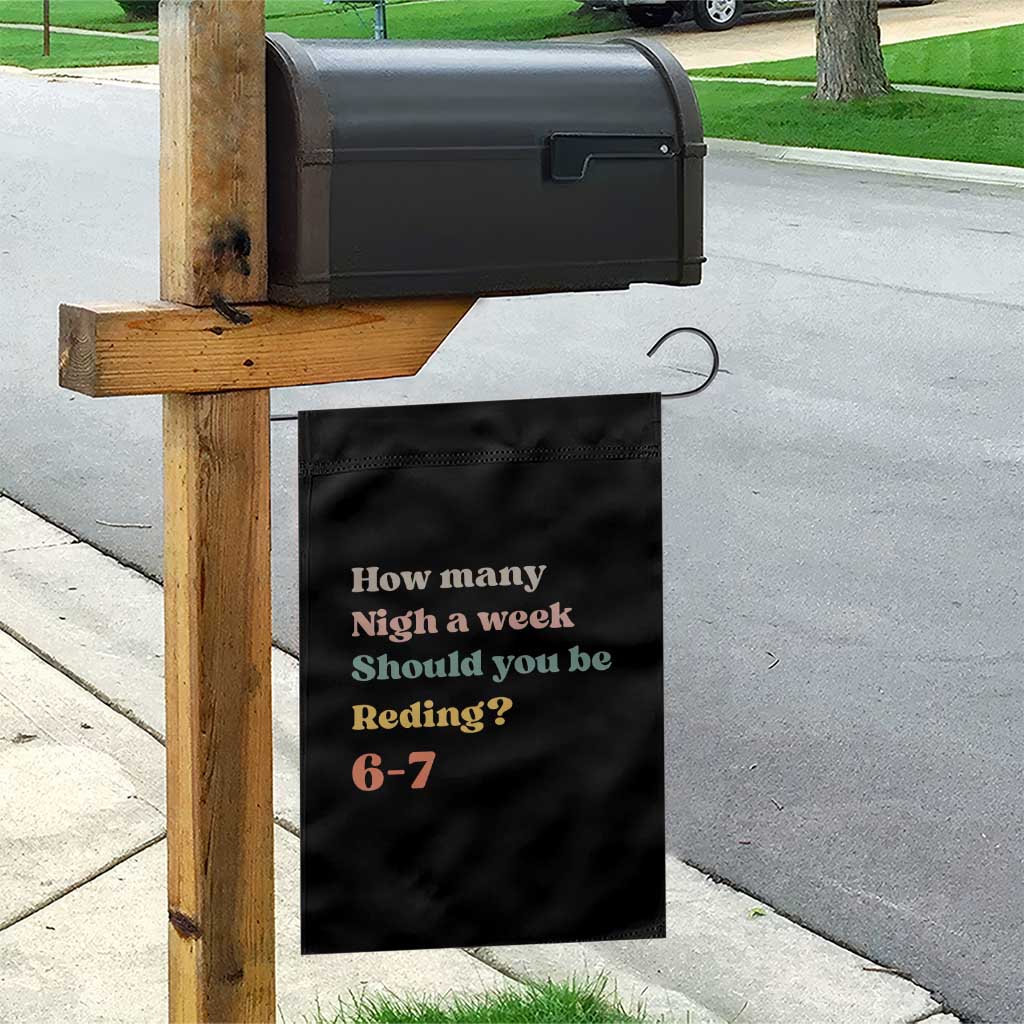 67 Six Seven Meme Garden Flag How Many Nights Reading 67 - Wonder Print Shop