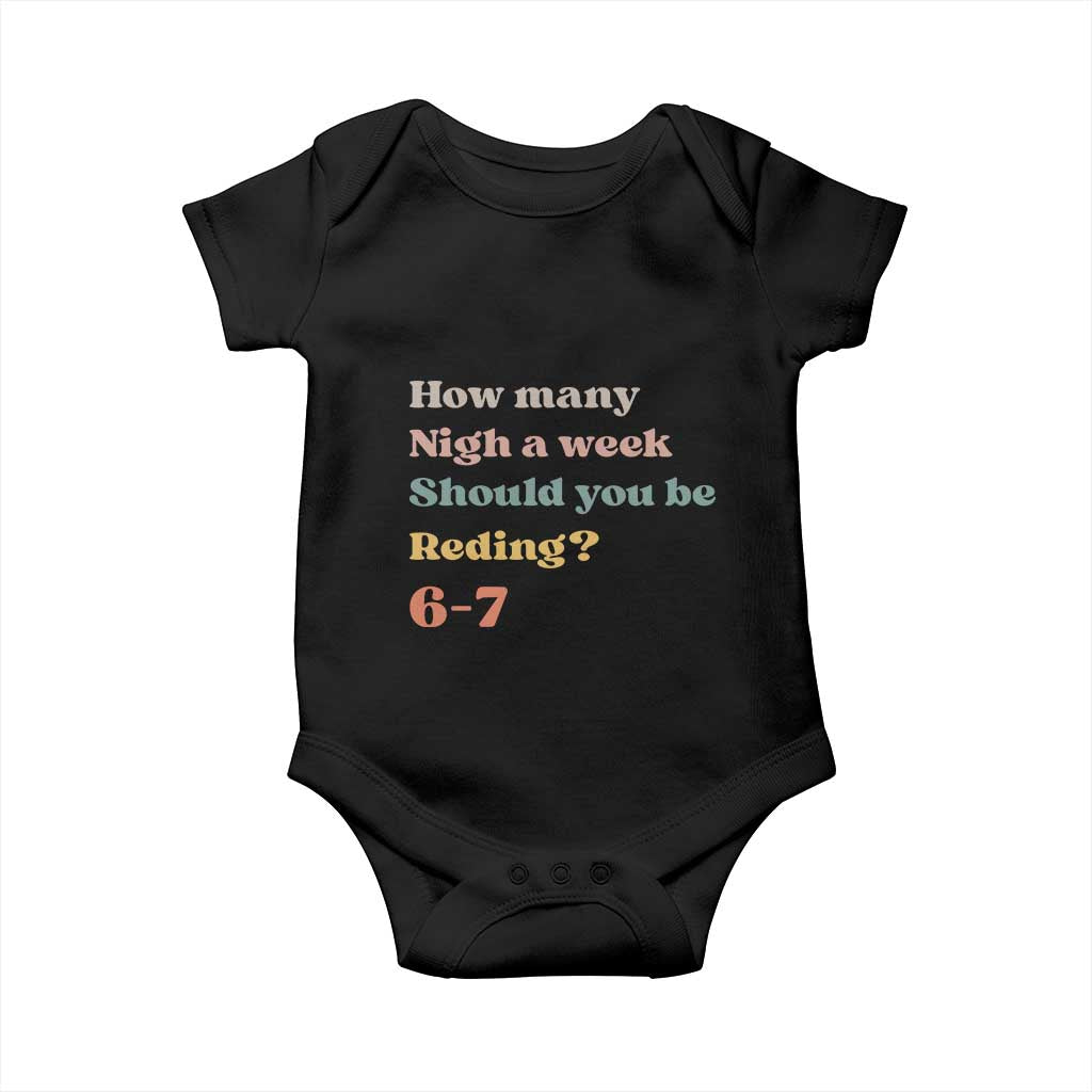 67 Six Seven Meme Baby Onesie How Many Nights Reading 67 - Wonder Print Shop