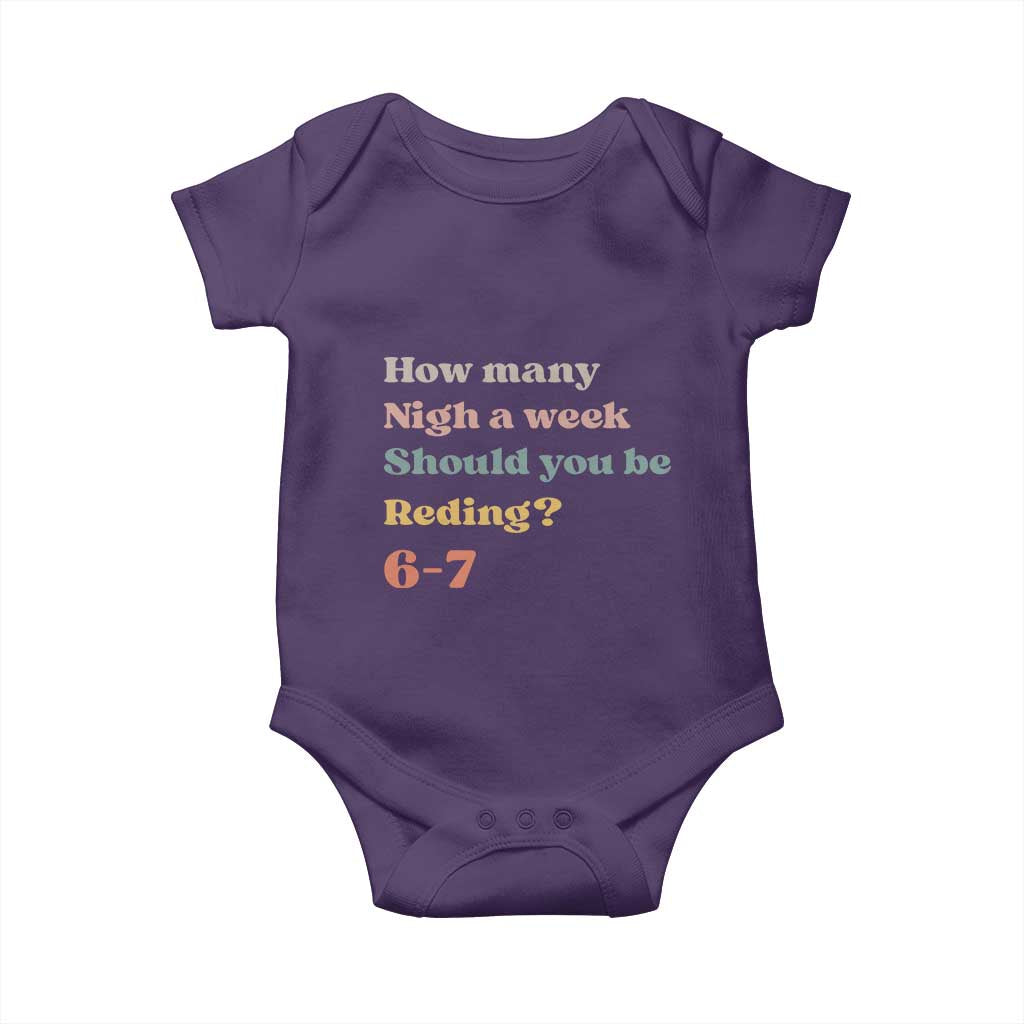 67 Six Seven Meme Baby Onesie How Many Nights Reading 67 - Wonder Print Shop