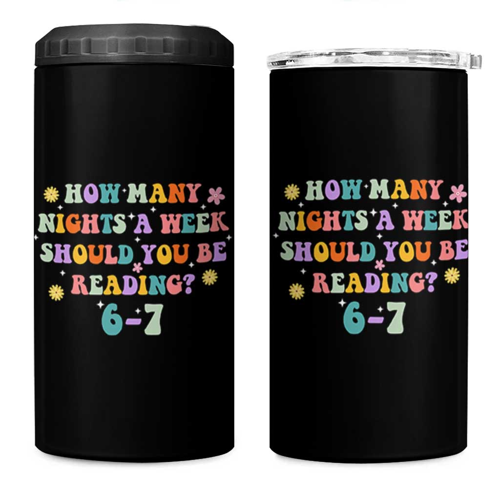 67 Six Seven Meme 4 in 1 Can Cooler Tumbler Funny Reading Book Lover - Wonder Print Shop