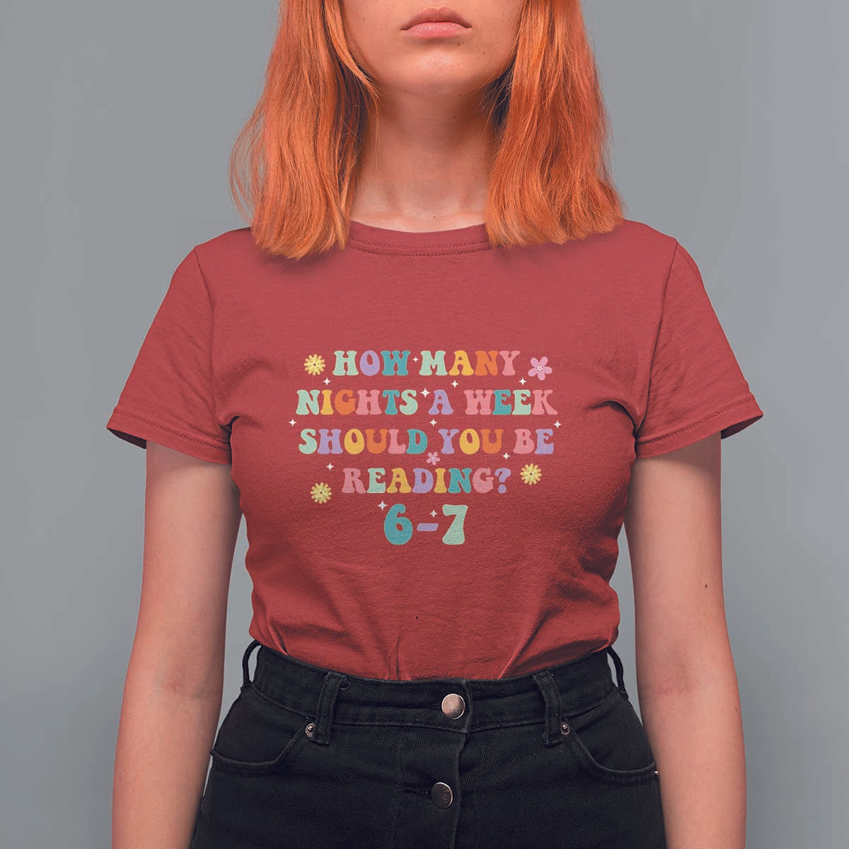 67 Six Seven Meme T Shirt For Women Funny Reading Book Lover - Wonder Print Shop