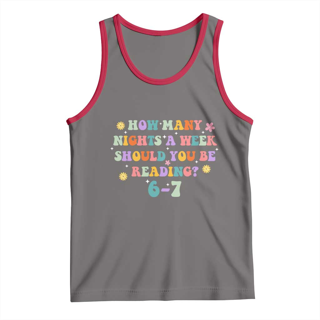67 Six Seven Meme Tank Top Funny Reading Book Lover - Wonder Print Shop