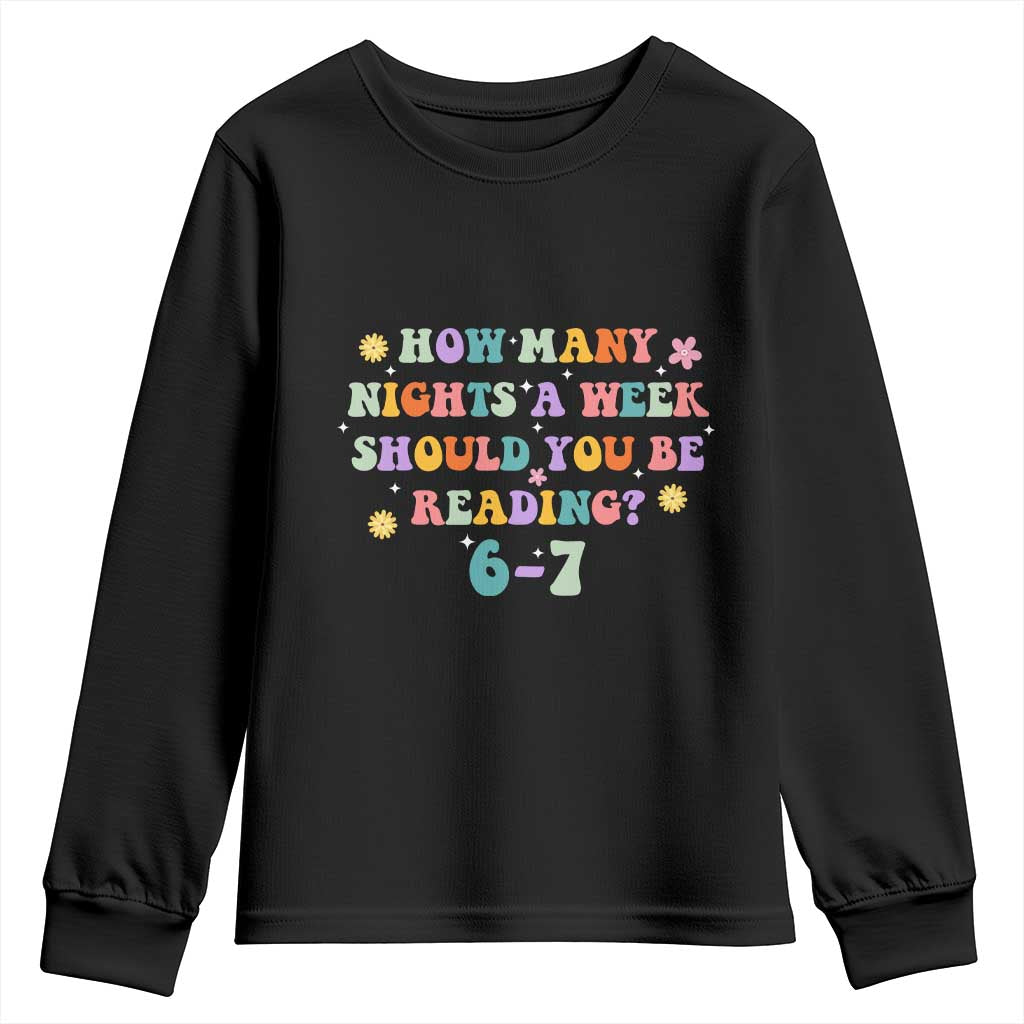 67 Six Seven Meme Youth Sweatshirt Funny Reading Book Lover - Wonder Print Shop