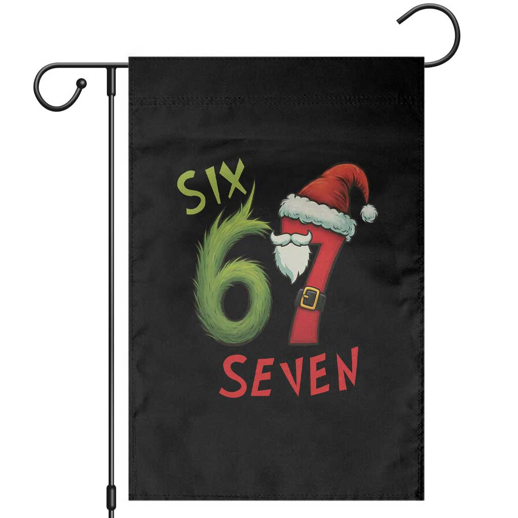 67 Six Seven Christmas Meme Garden Flag Funny Santa Xmas - Wonder Print Shop