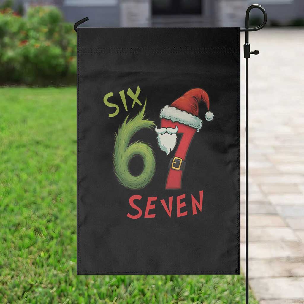 67 Six Seven Christmas Meme Garden Flag Funny Santa Xmas - Wonder Print Shop