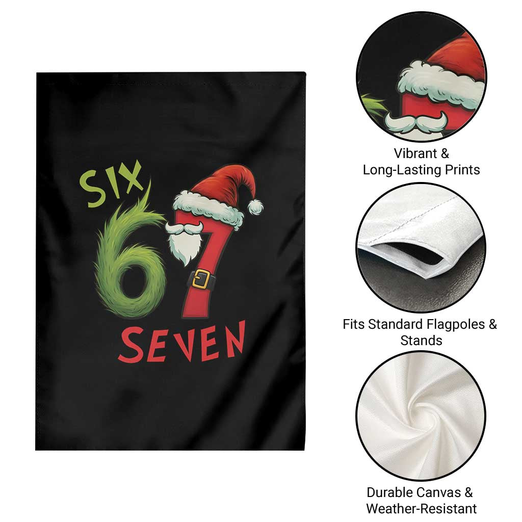 67 Six Seven Christmas Meme Garden Flag Funny Santa Xmas - Wonder Print Shop