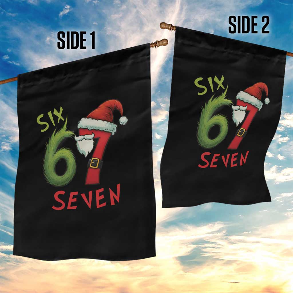67 Six Seven Christmas Meme Garden Flag Funny Santa Xmas - Wonder Print Shop