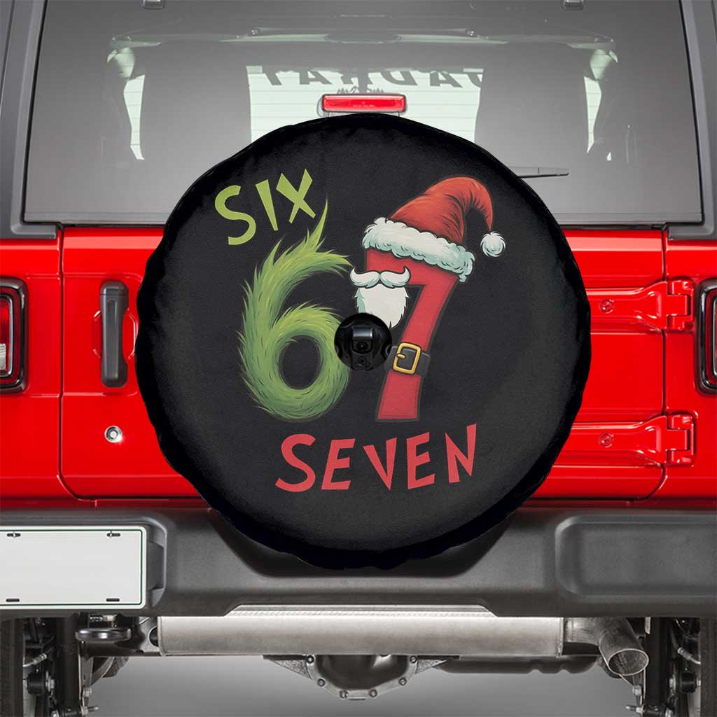 67 Six Seven Christmas Meme Spare Tire Cover Funny Santa Xmas - Wonder Print Shop