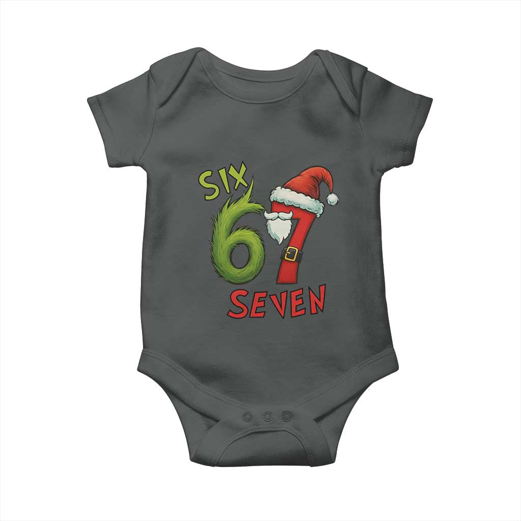 67 Six Seven Christmas Meme Baby Onesie Funny Santa Xmas - Wonder Print Shop