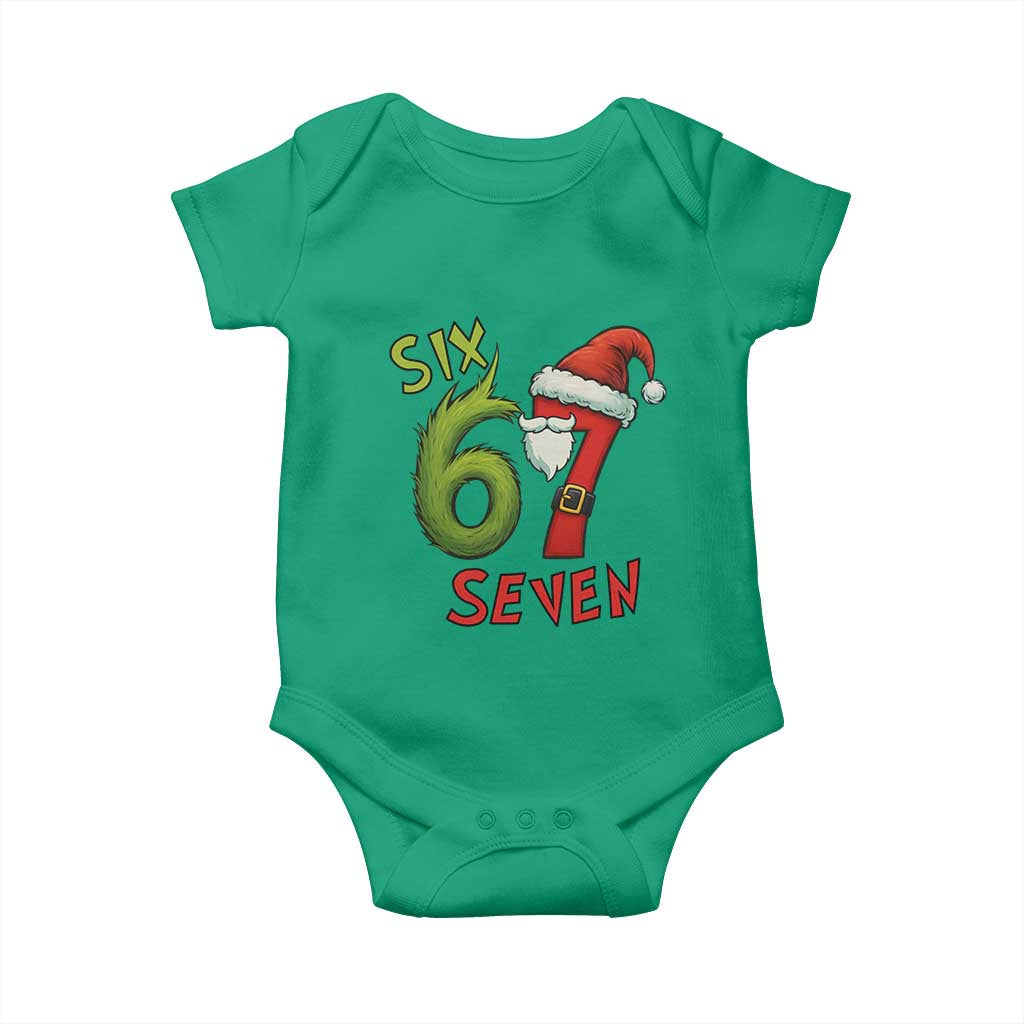 67 Six Seven Christmas Meme Baby Onesie Funny Santa Xmas - Wonder Print Shop