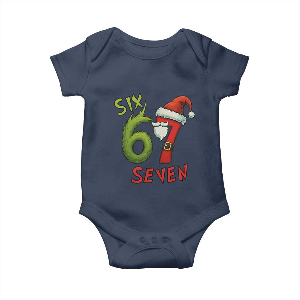 67 Six Seven Christmas Meme Baby Onesie Funny Santa Xmas - Wonder Print Shop