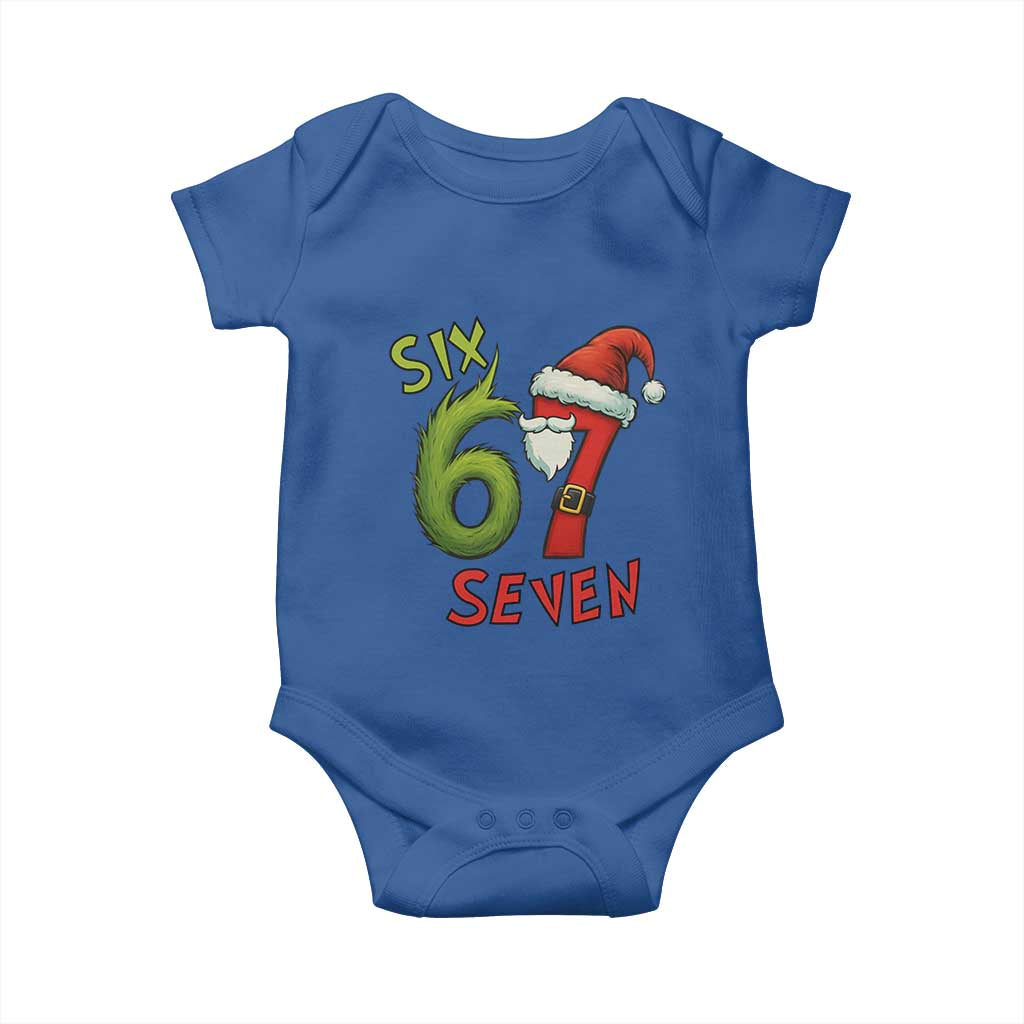 67 Six Seven Christmas Meme Baby Onesie Funny Santa Xmas - Wonder Print Shop