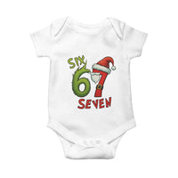 67 Six Seven Christmas Meme Baby Onesie Funny Santa Xmas - Wonder Print Shop