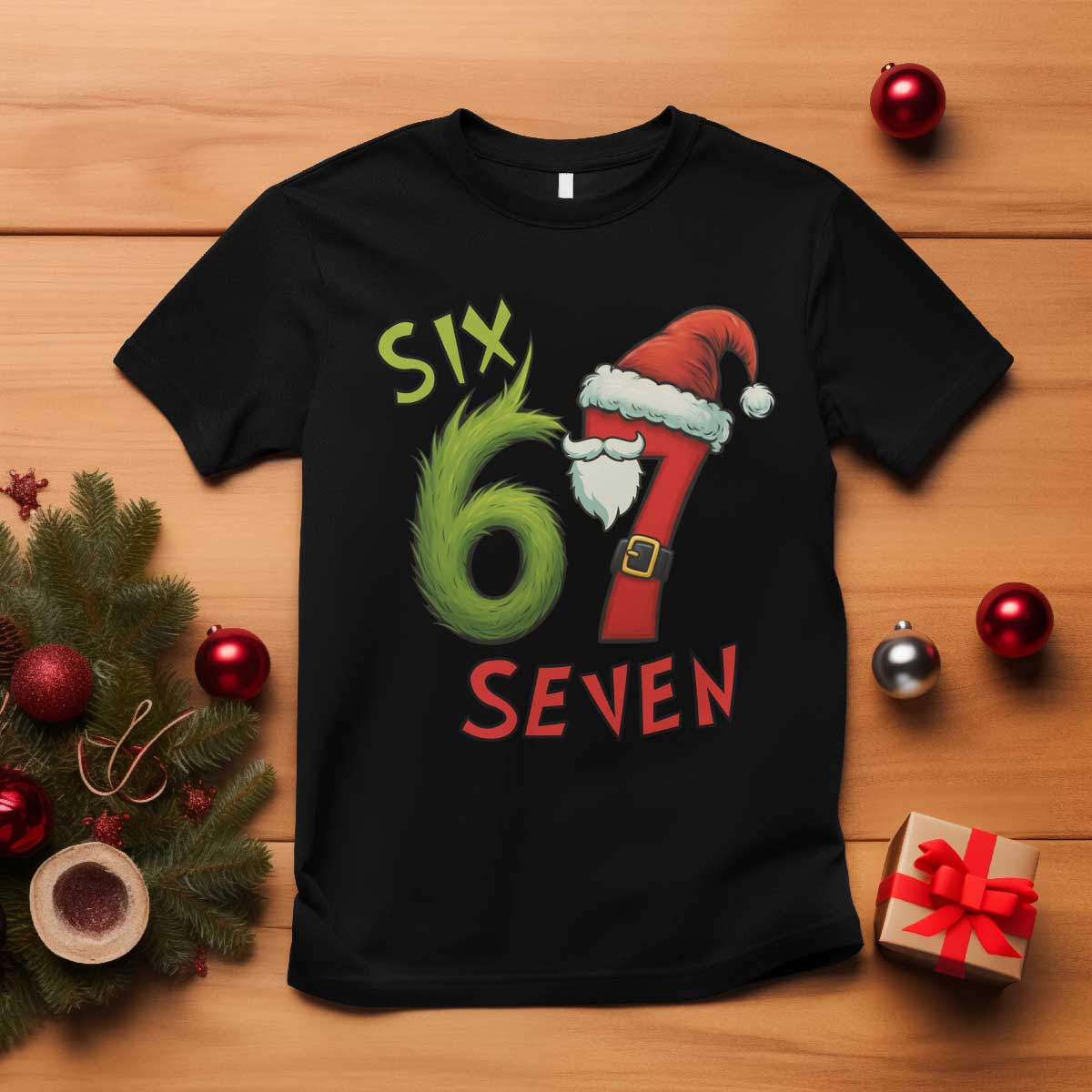 67 Six Seven Christmas Meme T Shirt Funny Santa Xmas - Wonder Print Shop