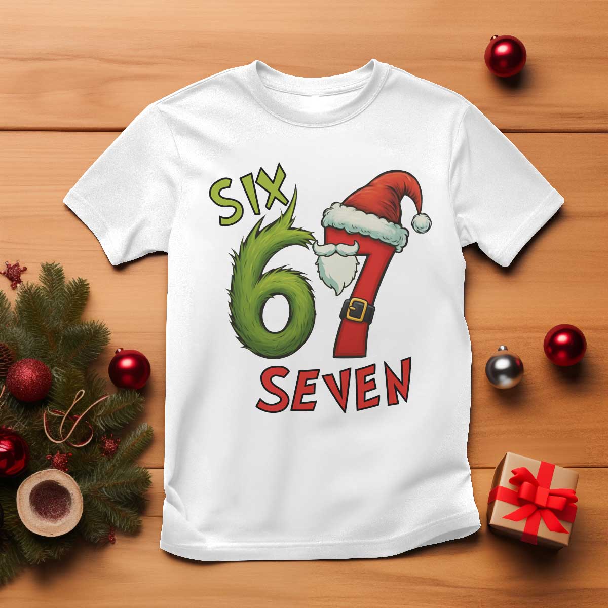 67 Six Seven Christmas Meme T Shirt Funny Santa Xmas - Wonder Print Shop