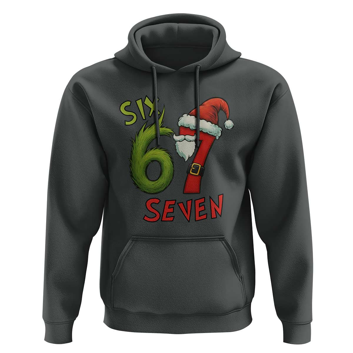 67 Six Seven Christmas Meme Hoodie Funny Santa Xmas - Wonder Print Shop