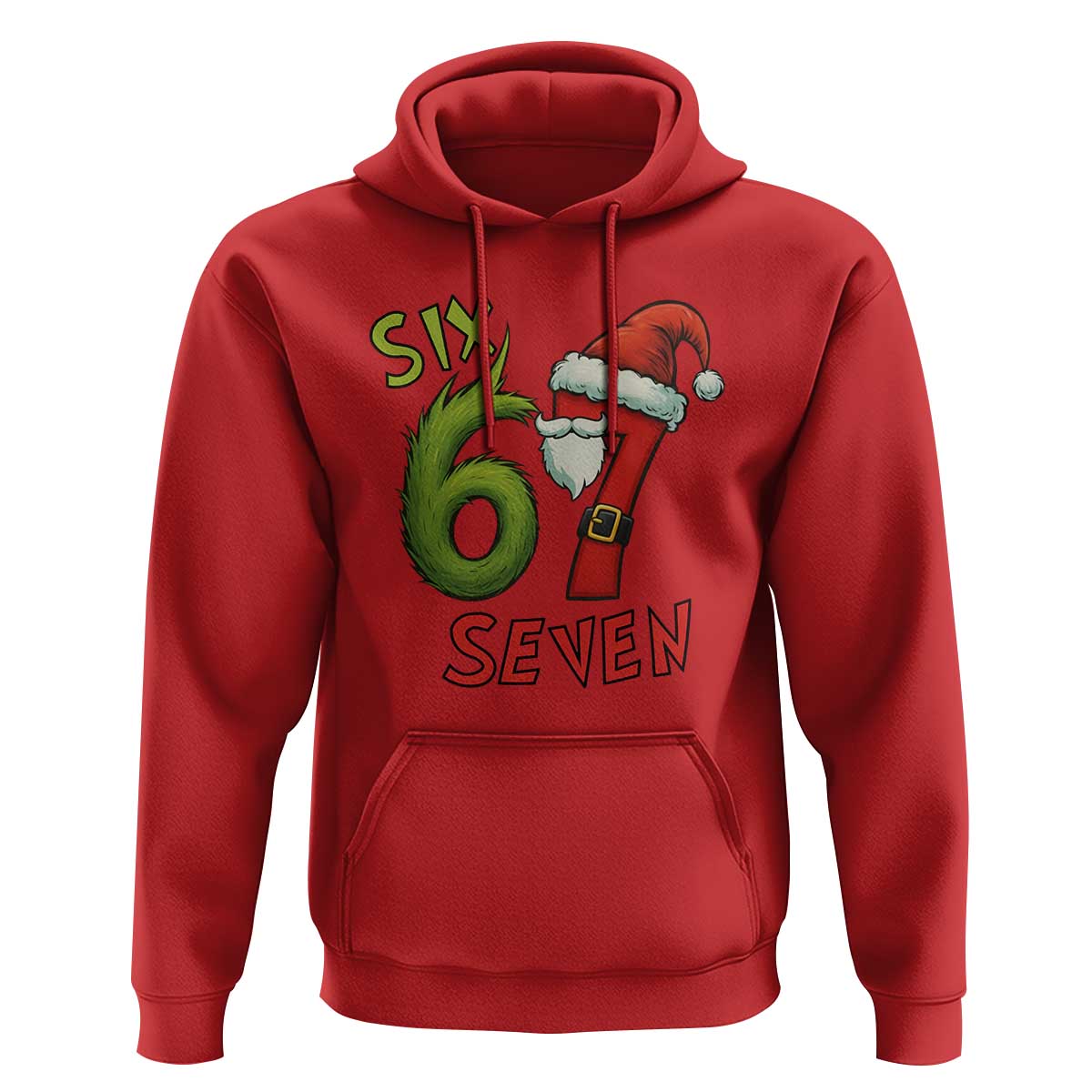 67 Six Seven Christmas Meme Hoodie Funny Santa Xmas - Wonder Print Shop