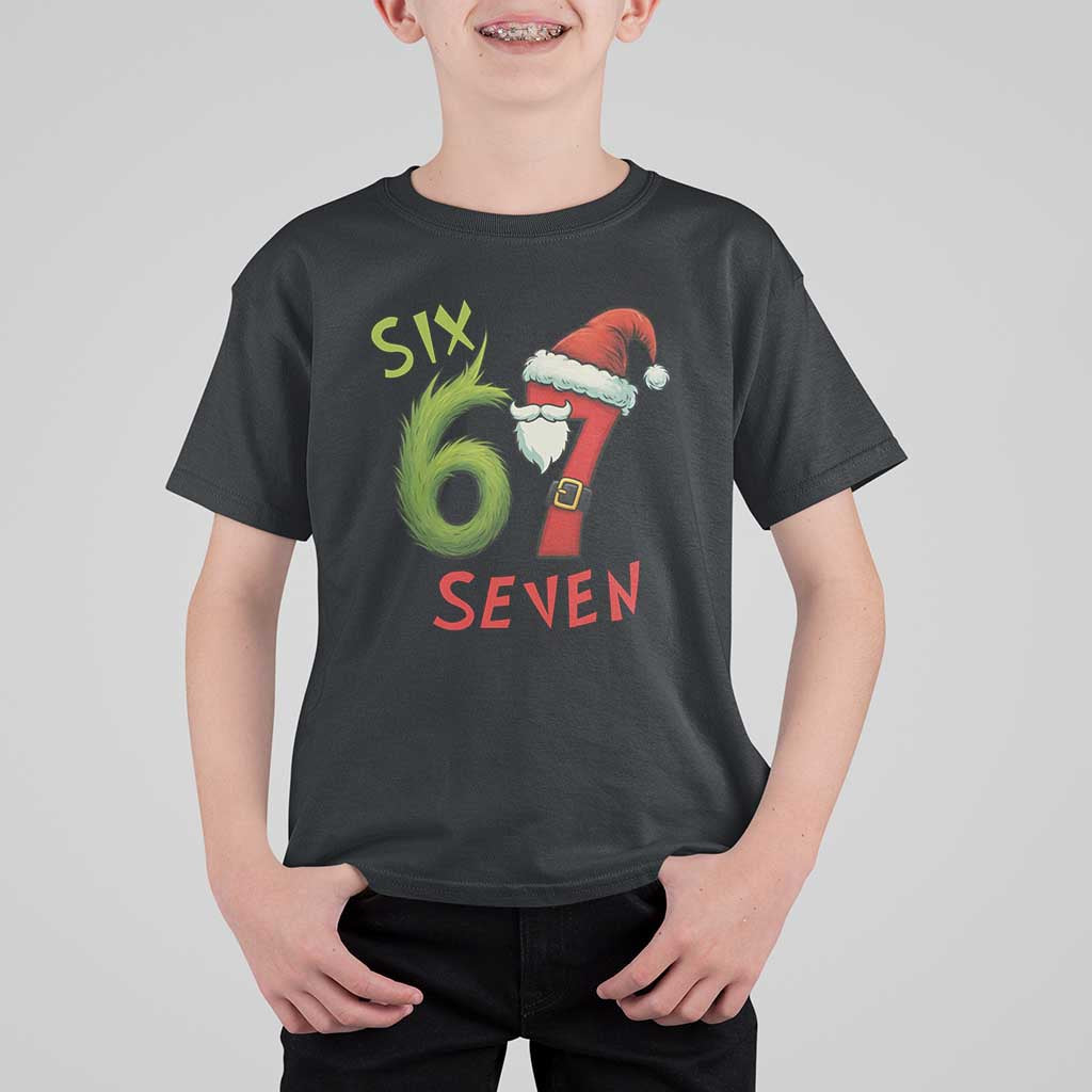 67 Six Seven Christmas Meme T Shirt For Kid Funny Santa Xmas - Wonder Print Shop
