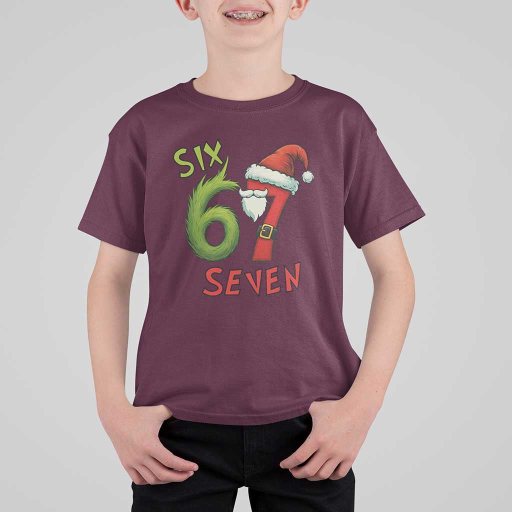 67 Six Seven Christmas Meme T Shirt For Kid Funny Santa Xmas - Wonder Print Shop