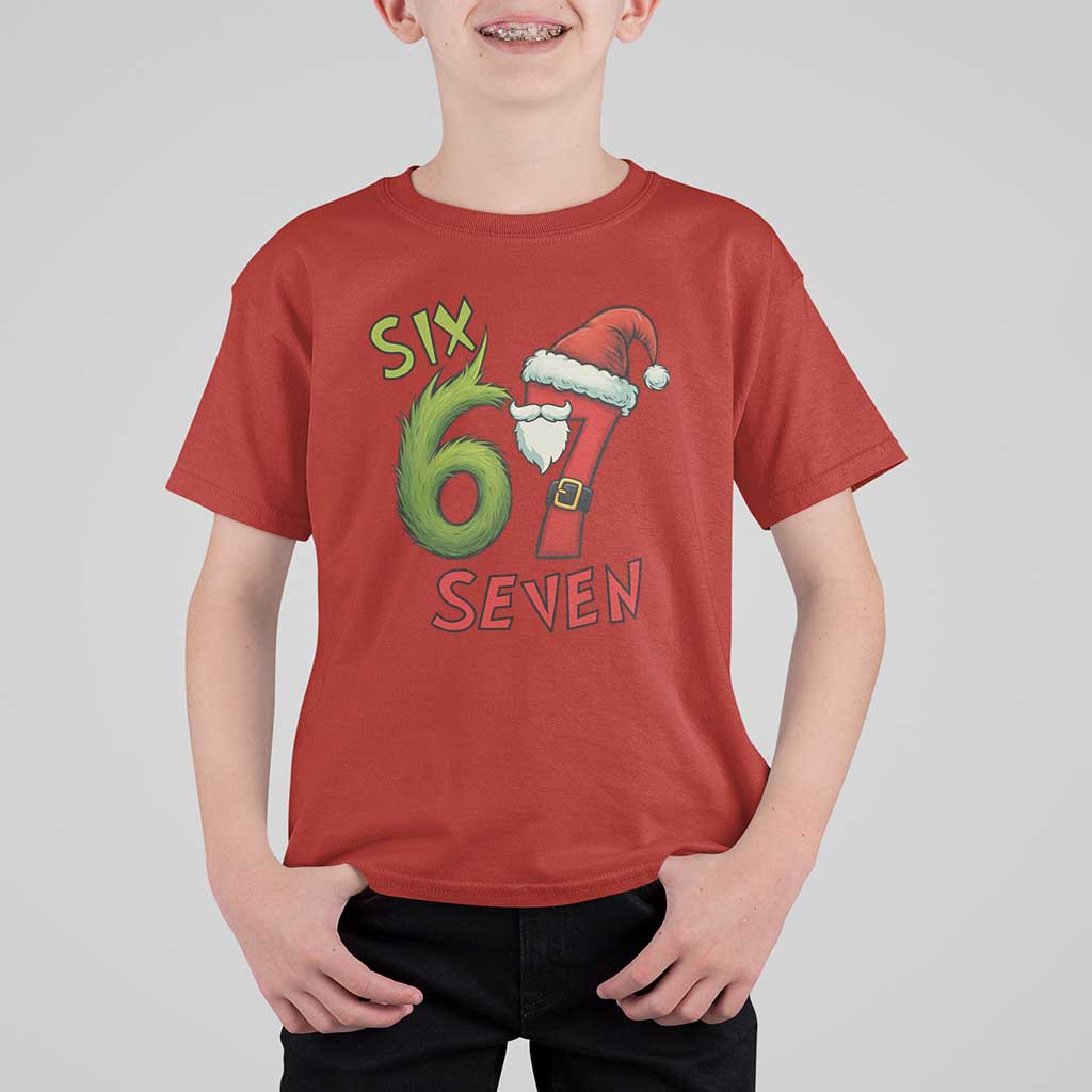 67 Six Seven Christmas Meme T Shirt For Kid Funny Santa Xmas - Wonder Print Shop