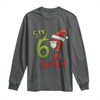 67 Six Seven Christmas Meme Long Sleeve Shirt Funny Santa Xmas - Wonder Print Shop