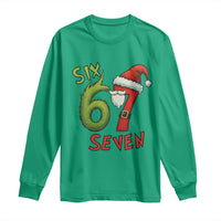 67 Six Seven Christmas Meme Long Sleeve Shirt Funny Santa Xmas - Wonder Print Shop