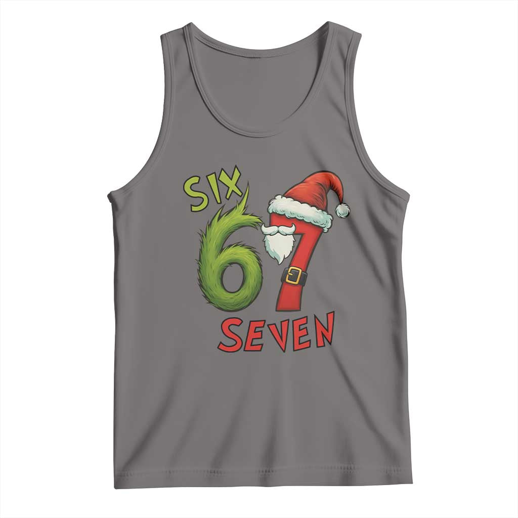 67 Six Seven Christmas Meme Tank Top Funny Santa Xmas - Wonder Print Shop