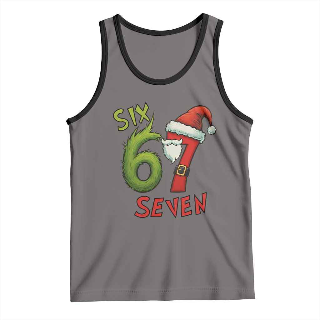 67 Six Seven Christmas Meme Tank Top Funny Santa Xmas - Wonder Print Shop