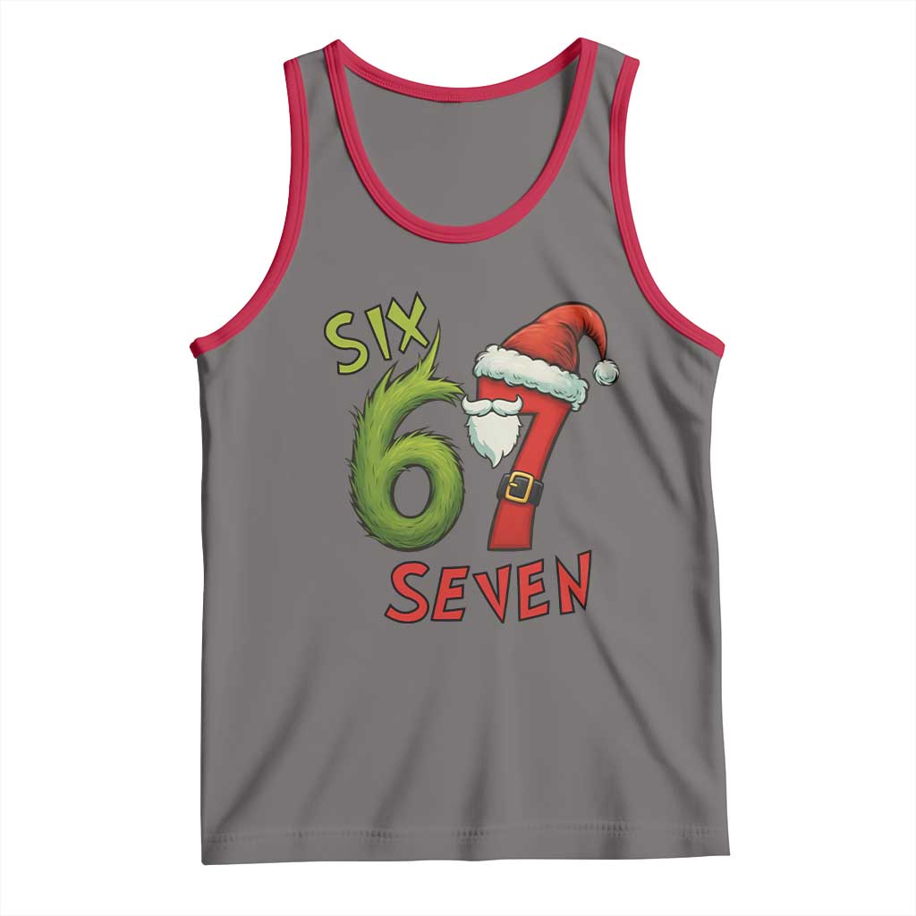 67 Six Seven Christmas Meme Tank Top Funny Santa Xmas - Wonder Print Shop