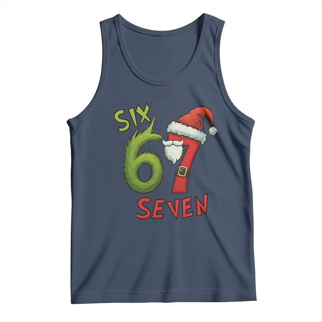 67 Six Seven Christmas Meme Tank Top Funny Santa Xmas - Wonder Print Shop