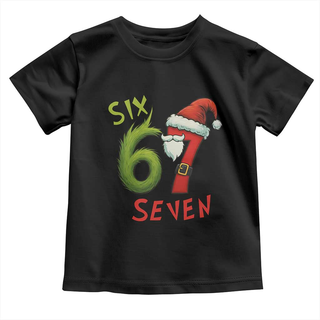 67 Six Seven Christmas Meme Toddler T Shirt Funny Santa Xmas - Wonder Print Shop