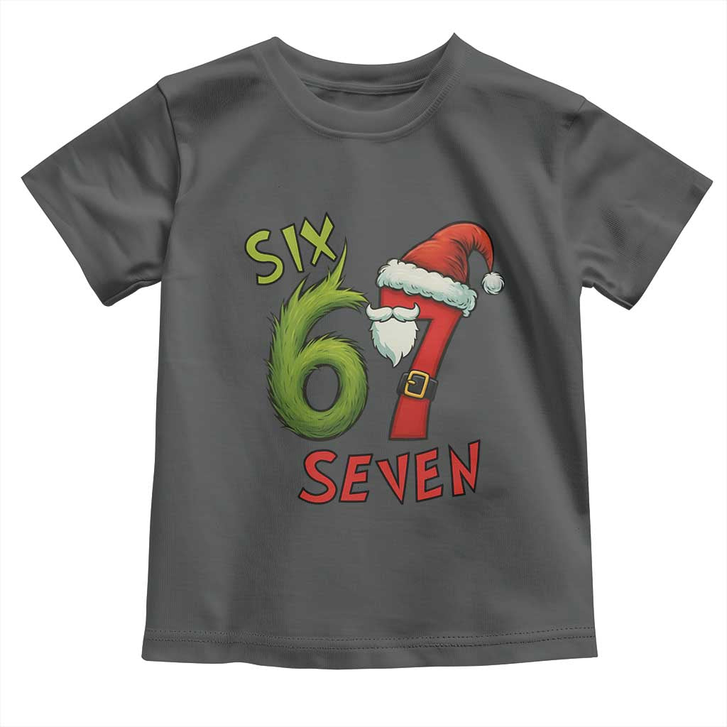 67 Six Seven Christmas Meme Toddler T Shirt Funny Santa Xmas - Wonder Print Shop