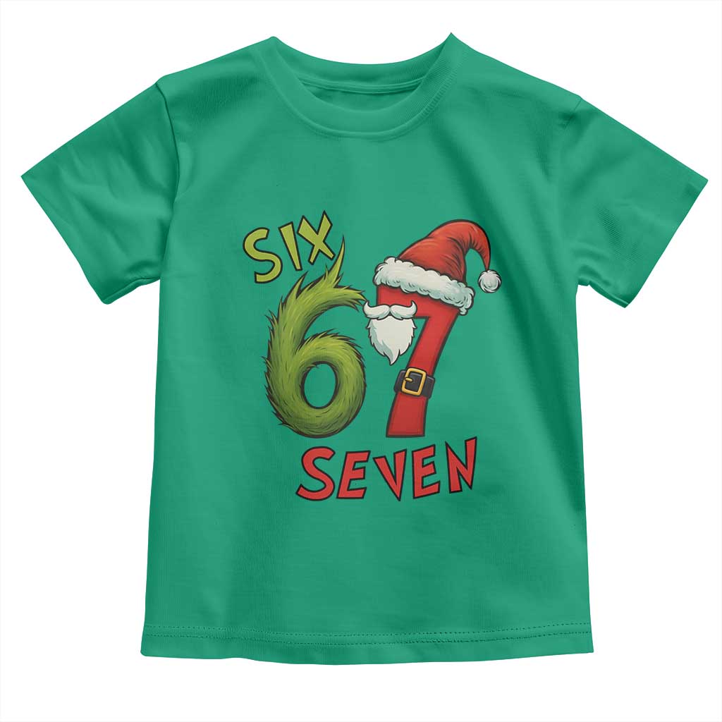 67 Six Seven Christmas Meme Toddler T Shirt Funny Santa Xmas - Wonder Print Shop