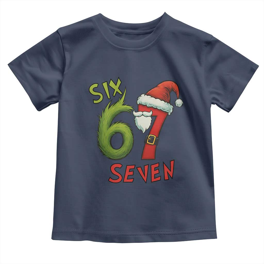 67 Six Seven Christmas Meme Toddler T Shirt Funny Santa Xmas - Wonder Print Shop
