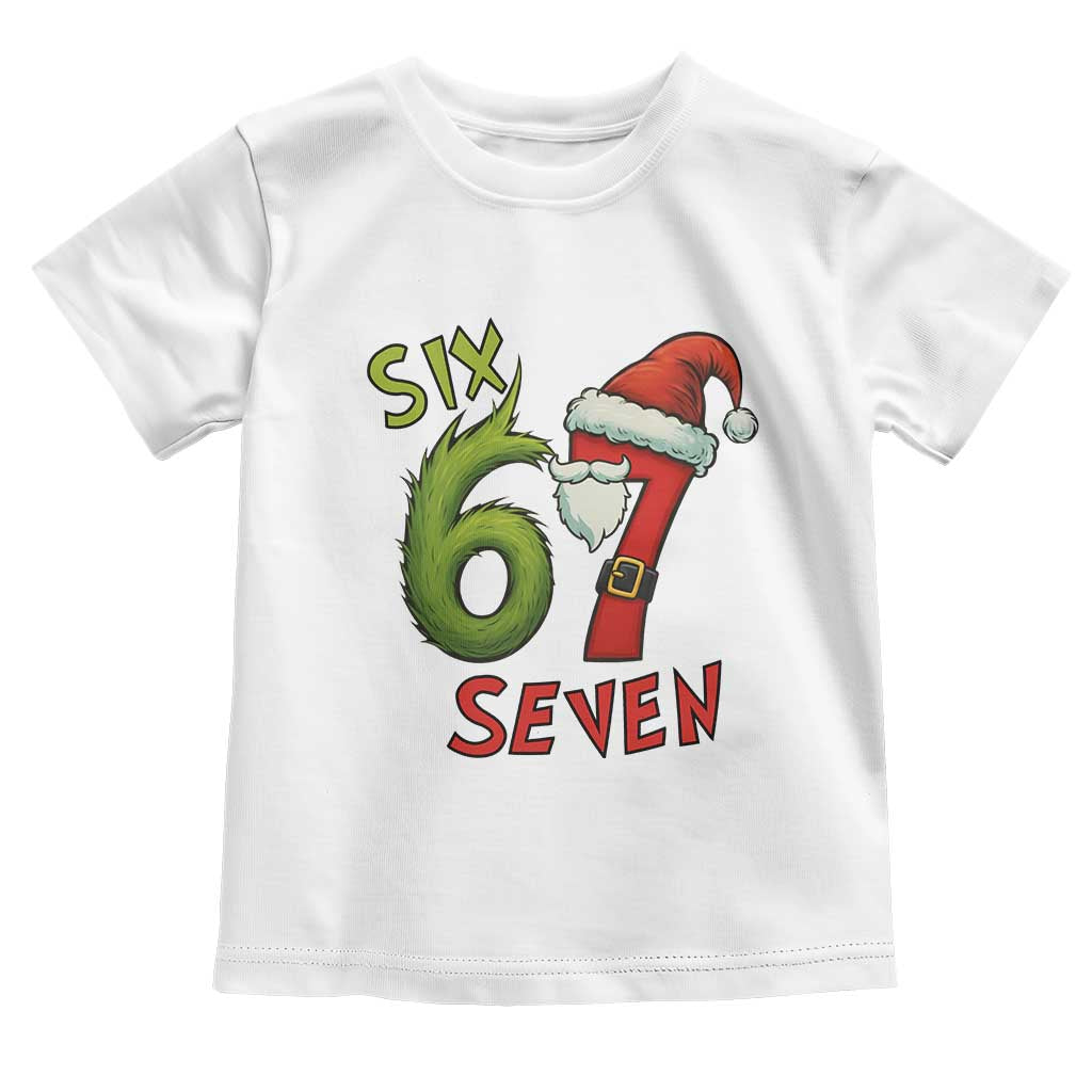 67 Six Seven Christmas Meme Toddler T Shirt Funny Santa Xmas - Wonder Print Shop