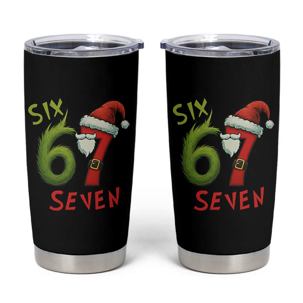 67 Six Seven Christmas Meme Tumbler Cup Funny Santa Xmas - Wonder Print Shop
