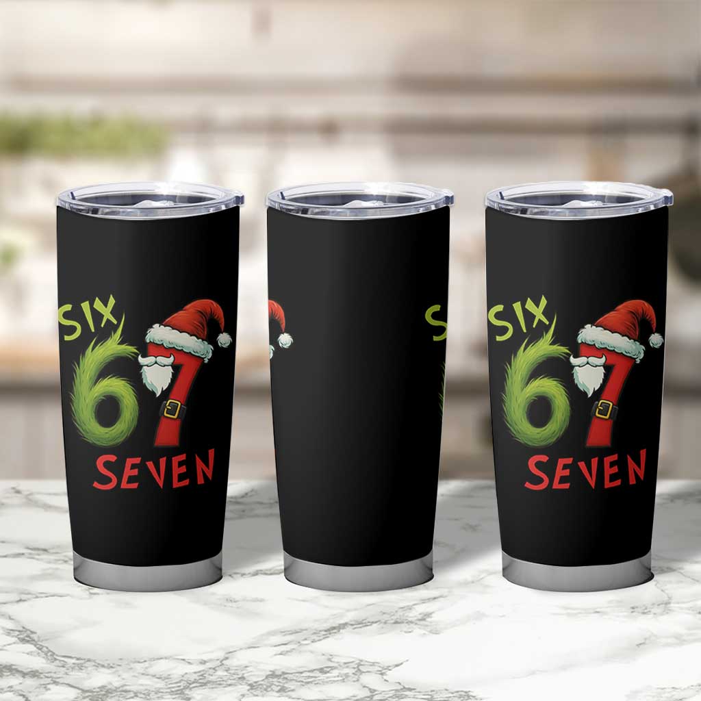 67 Six Seven Christmas Meme Tumbler Cup Funny Santa Xmas - Wonder Print Shop