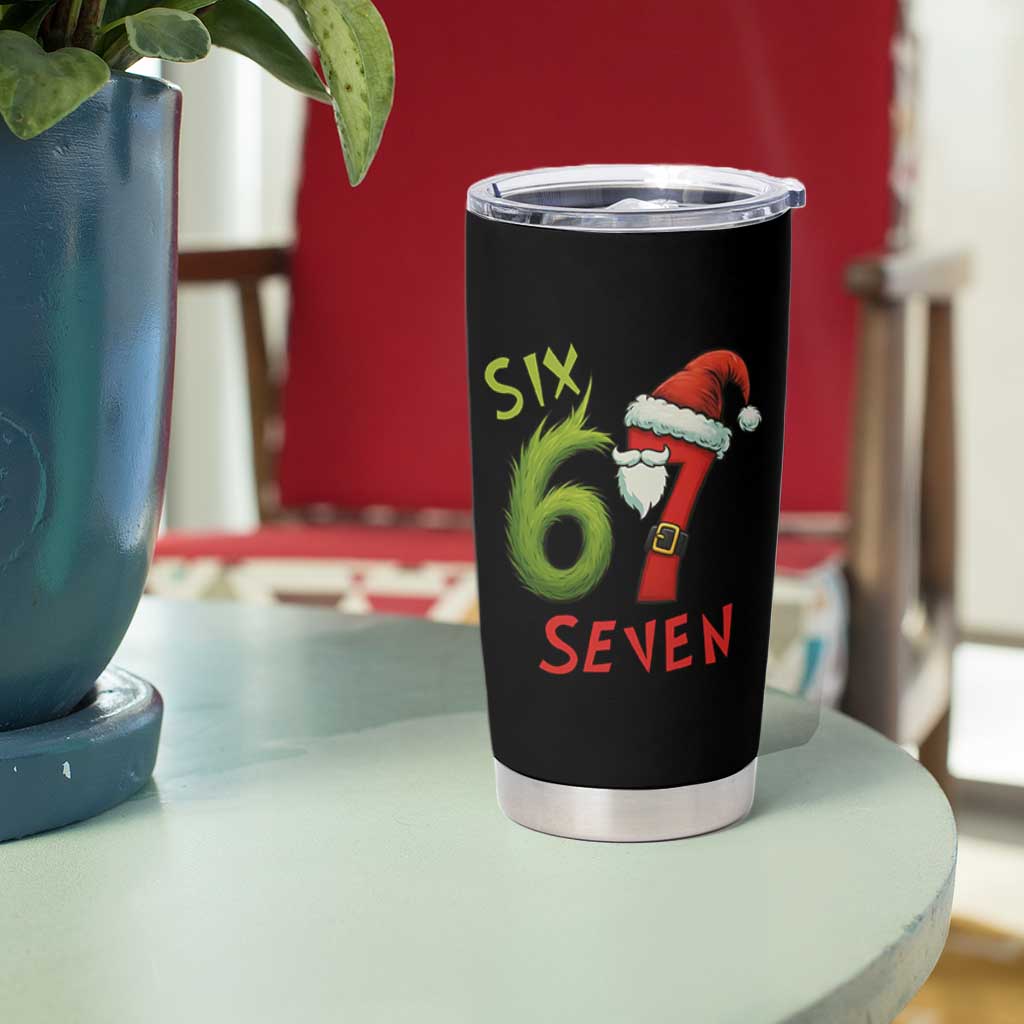 67 Six Seven Christmas Meme Tumbler Cup Funny Santa Xmas - Wonder Print Shop