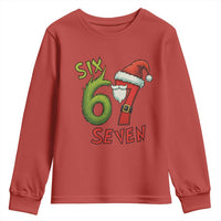 67 Six Seven Christmas Meme Youth Sweatshirt Funny Santa Xmas - Wonder Print Shop