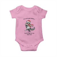 Funny Racoon Christmas Baby Onesie If I Ever Get Rabies You're High On My Bitting List - Wonder Print Shop