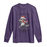 Funny Racoon Christmas Long Sleeve Shirt If I Ever Get Rabies You're High On My Bitting List - Wonder Print Shop