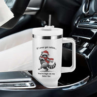 Funny Racoon Christmas Tumbler With Handle If I Ever Get Rabies You're High On My Bitting List - Wonder Print Shop