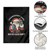 Strawberry Jams But My Gun Do Not Garden Flag Funny Santa Gun Christmas - Wonder Print Shop